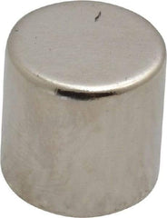 Mag-Mate - 1/2" Diam x 1/2" High Neodymium Rare Earth Magnet - 11.2 Lb Max Capacity, 200°F Max, Nickel Plated - USA Tool & Supply