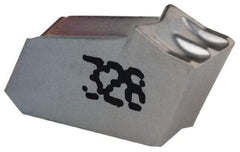 Iscar - GFN W IC328 Grade, 0.1614" Cutting Width, Carbide Cutoff Insert - 0° Neutral Lead Angle, 0.0094" Cnr Rad, TiCN Coated, Single End - USA Tool & Supply