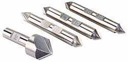 Hertel - 4 Piece 1-1/4" Cutter Head Diam, Cobalt Chamfer Mill Set - USA Tool & Supply