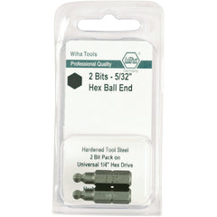 Ball End Hex Inch Insert Bit 7/32″ × 25mm (2 Bit Pack) - USA Tool & Supply