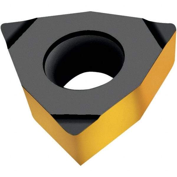 Walter - WCGT2.521 X15 Grade WXM15 Carbide Boring Insert - Multilayer TiAlN/TiN Finish, Trigon, 5/16" Inscr Circle, 1/8" Thick, 1/64" Corner Radius - USA Tool & Supply