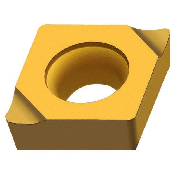Walter - CCGT21.50.5 X5 Grade WAK15 Carbide Boring Insert - TiCN/Al2O3/TiN Finish, Diamond, 1/4" Inscr Circle, 3/32" Thick, 0.008" Corner Radius - USA Tool & Supply