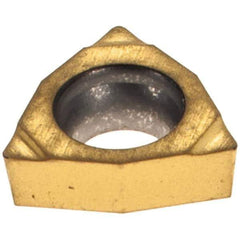 Walter - WCGT520.5 X5 Grade WXM15 Carbide Boring Insert - Multilayer TiAlN/TiN Finish, Trigon, 5/8" Inscr Circle, 1/8" Thick, 0.008" Corner Radius - USA Tool & Supply