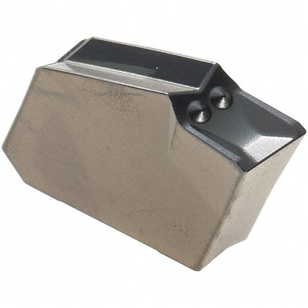 Walter - FXE410N020 CE4 WSM33 Grade, 0.1614" Cutting Width, Carbide Cutoff Insert - Neutral Lead Angle, 0.0079" Cnr Rad, TiAlN/Al2O3/ZrCN Coated, Single End - USA Tool & Supply