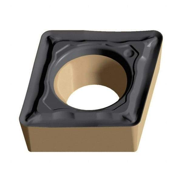 Walter - CCMT21.52 PF4 Grade WPP01 Carbide Turning Insert - TiCN/Al2O3/TiN Finish, 80° Diamond, 1/4" Inscr Circle, 3/32" Thick, 1/32" Corner Radius - USA Tool & Supply