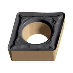 Walter - CCMT21.52 PF4 Grade WPP01 Carbide Turning Insert - TiCN/Al2O3/TiN Finish, 80° Diamond, 1/4" Inscr Circle, 3/32" Thick, 1/32" Corner Radius - USA Tool & Supply