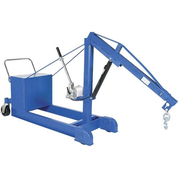 Vestil - 1,000 Lb Load Capacity, Steel Counter Balanced Floor Crane - 5' 17/64" Span - USA Tool & Supply