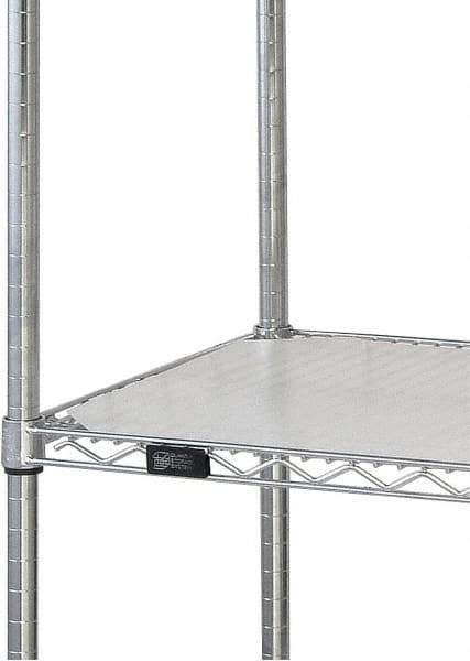 Quantum Storage - 18" Wide, Open Shelving Accessory/Component - HDPE, Polyethylene Finish, 60" Long, Use with Wire Shelving Units - USA Tool & Supply