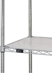 Quantum Storage - 18" Wide, Open Shelving Accessory/Component - HDPE, Polyethylene Finish, 60" Long, Use with Wire Shelving Units - USA Tool & Supply