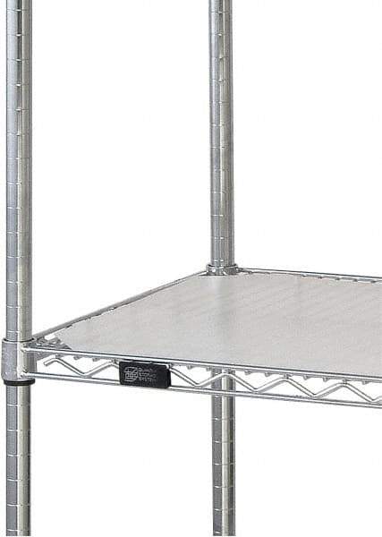 Quantum Storage - 24" Wide, Open Shelving Accessory/Component - HDPE, Polyethylene Finish, 60" Long, Use with Wire Shelving Units - USA Tool & Supply