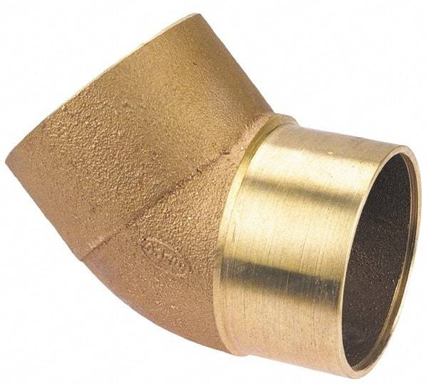 NIBCO - 4" Cast Copper Pipe 45° Street Elbow - FTG x C, Pressure Fitting - USA Tool & Supply