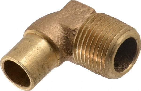 NIBCO - 1/2" Cast Copper Pipe 90° Elbow - FTG x M, Pressure Fitting - USA Tool & Supply