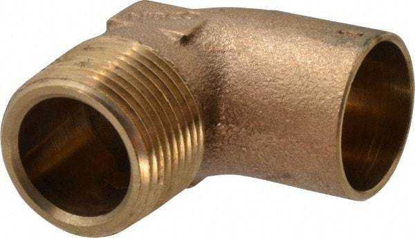 NIBCO - 1" Cast Copper Pipe 90° Elbow - C X M, Pressure Fitting - USA Tool & Supply