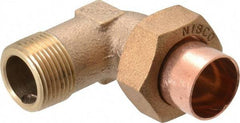 NIBCO - 3/4" Cast Copper Pipe 90° Union Elbow - C X M, Pressure Fitting - USA Tool & Supply