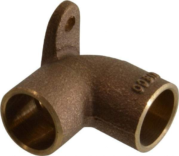 NIBCO - 1/2" Cast Copper Pipe 90° Drop Ear Elbow - C x C, Pressure Fitting - USA Tool & Supply
