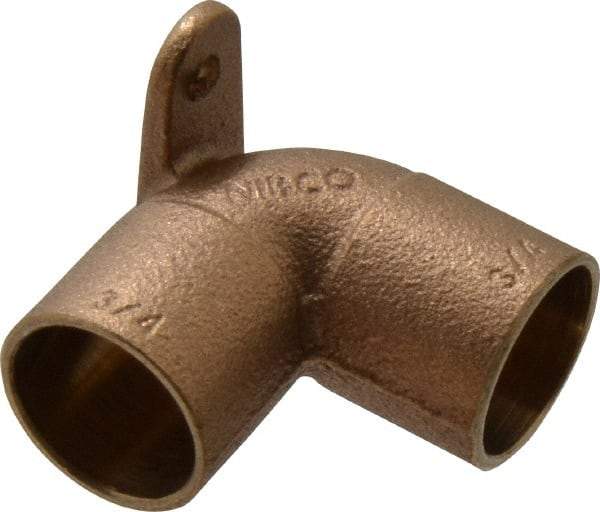 NIBCO - 3/4" Cast Copper Pipe 90° Drop Ear Elbow - C x C, Pressure Fitting - USA Tool & Supply