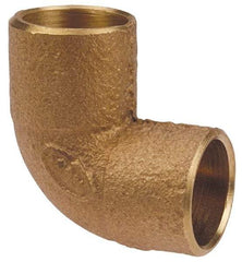 NIBCO - 3 x 2" Cast Copper Pipe 90° Close Rough Elbow - C x C, Pressure Fitting - USA Tool & Supply