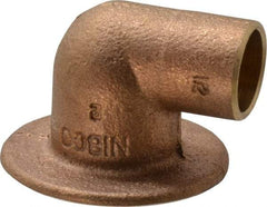 NIBCO - 1/2" Cast Copper Pipe 90° Flanged Sink Elbow - C x F, Pressure Fitting - USA Tool & Supply