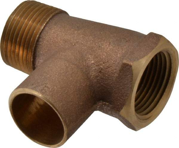 NIBCO - 3/4" Cast Copper Pipe Tee - M x F x C, Pressure Fitting - USA Tool & Supply