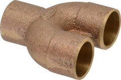 NIBCO - 1/2" Cast Copper Pipe Supply & Return Tee - C x C x C, Pressure Fitting - USA Tool & Supply