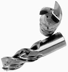 Minicut International - 1-1/4" Diam, 3" LOC, 3 Flute Powdered Metal Corner Chamfer Roughing End Mill - Uncoated, 5-1/2" OAL, 1-1/4" Shank Diam, Single End, Centercutting, 43.5° Helix - USA Tool & Supply