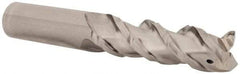 Minicut International - 3/4" Diam, 2-1/2" LOC, 3 Flute Powdered Metal Corner Chamfer Roughing End Mill - Uncoated, 4-3/4" OAL, 3/4" Shank Diam, Single End, Centercutting, 43.5° Helix - USA Tool & Supply