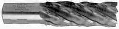 Minicut International - 1", 3" LOC, 1" Shank Diam, 5-1/2" OAL, 6 Flute, Powdered Metal Square End Mill - Single End, Uncoated, Spiral Flute, 35° Helix, Centercutting, Right Hand Cut, Right Hand Flute, Series 995 - USA Tool & Supply