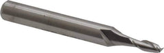 Made in USA - 0.1", 0.3" LOC, 3/16" Shank Diam, 1-1/2" OAL, 2 Flute, High Speed Steel Square End Mill - Single End, Uncoated, Centercutting - USA Tool & Supply