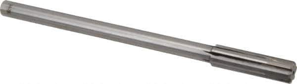 Made in USA - 0.555" Carbide-Tipped 6 Flute Chucking Reamer - Straight Flute, 7/16" Straight Shank, 2" Flute Length, 8" OAL - USA Tool & Supply