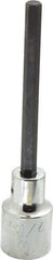Proto - 1/2" Drive, 1/4" Hex Bit Socket - 4-5/8" OAL, 3-1/8" Bit Length, Long Hex Bit Socket - USA Tool & Supply