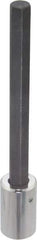 Proto - 1/2" Drive, 1/2" Hex Bit Socket - 7-1/8" OAL, 5-3/8" Bit Length, Long Hex Bit Socket - USA Tool & Supply