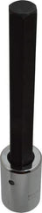 Proto - 1/2" Drive, 17mm Hex Bit Socket - 7-1/4" OAL, 5-1/8" Bit Length, Long Hex Bit Socket - USA Tool & Supply