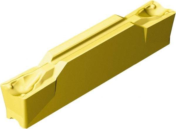 Sandvik Coromant - 600N123K2 TF Grade 2135, 6mm Cutting Width Carbide Grooving Insert - 3.4mm Max Depth of Cut, Neutral, 0.4mm Corner Radius, TiCN/Al2O3/TiN Finish - USA Tool & Supply