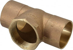 NIBCO - 2" Cast Copper Pipe Tee - C x C x F, Pressure Fitting - USA Tool & Supply