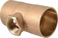 NIBCO - 2 x 2 x 1" Cast Copper Pipe Tee - C x C x F, Pressure Fitting - USA Tool & Supply