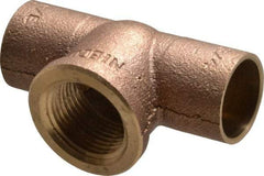 NIBCO - 3/4" Cast Copper Pipe Tee - C x C x F, Pressure Fitting - USA Tool & Supply