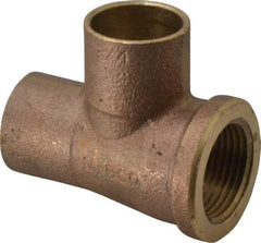 NIBCO - 3/4" Cast Copper Pipe Tee - C x F x C, Pressure Fitting - USA Tool & Supply