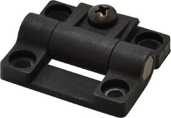 80/20 Inc. - 1.69" Long x 1.44" Wide x 1/2" Thick, Adjustable Hinge - Black Acetal - USA Tool & Supply