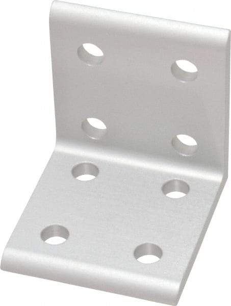 80/20 Inc. - 1-7/8" Wide, 2" High, Open Shelving Polymer Shelf - Aluminum, 2" Deep, Use with Series 10 & Bolt Kit 3393 - USA Tool & Supply