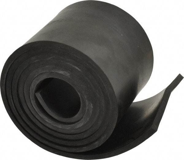 Made in USA - 1/4" Thick x 4" Wide x 60" Long, Buna-N Rubber Strip - Stock Length, 70 Shore A Durometer, 800 to 1,000 psi Tensile Strength, -20 to 170°F, Black - USA Tool & Supply