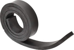 Made in USA - 1/2" Thick x 2" Wide x 60" Long, Buna-N Rubber Strip - Stock Length, 70 Shore A Durometer, 800 to 1,000 psi Tensile Strength, -20 to 170°F, Black - USA Tool & Supply