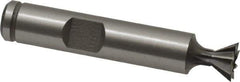 Made in USA - 3/8" Diam x 3/16" Width of Cut, 60° Included Angle, Cobalt Dovetail Cutter - 3/8" Shank Diam, 2-1/8" Overall Length, Weldon Flat, Uncoated - USA Tool & Supply