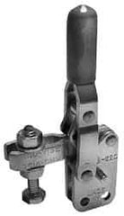 Lapeer - 200 Lb Holding Capacity, Vertical Handle, Manual Hold Down Toggle Clamp - 64° Handle Movement, 110° Bar Opening, U-Bar, Straight Base, Carbon Steel - USA Tool & Supply
