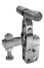 Lapeer - 200 Lb Holding Capacity, Vertical Handle, Manual Hold Down Toggle Clamp - 64° Handle Movement, 110° Bar Opening, U-Bar, Straight Base, Carbon Steel - USA Tool & Supply