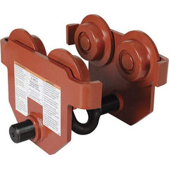 Vestil - 2 Ton Capacity Low Profile Manual Trolley - 2" to 8-5/8" Flange Width - USA Tool & Supply