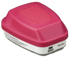 3M - White and Magenta P100 Cartridge and Filter Combination - Series 6000, Protects Against Acid Gas - USA Tool & Supply
