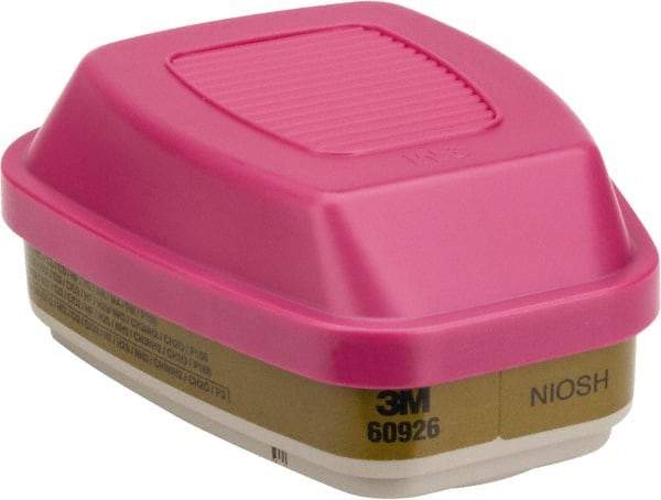 3M - Olive and Magenta P100 Cartridge and Filter Combination - Series 6000, Protects Against Multi Gas - USA Tool & Supply
