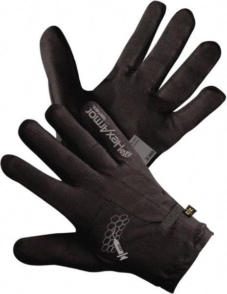 HexArmor - Size L (9), ANSI Cut Lvl A9, Puncture Lvl 4, Spandex/SuperFabric Cut Resistant Gloves - 9.76" Long, SuperFabric Lining, Elastic Cuff, Black, Paired - USA Tool & Supply