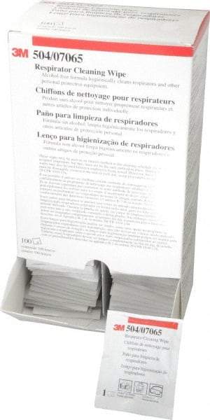 3M - Facepiece Alcohol-Free Wipes - 10" Long x 8" Wide - USA Tool & Supply