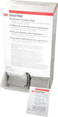 3M - Facepiece Alcohol-Free Wipes - 10" Long x 8" Wide - USA Tool & Supply